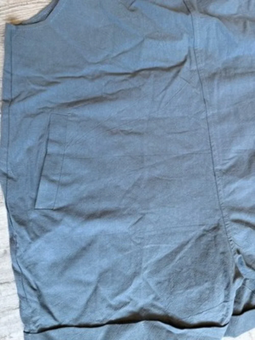 FASHION Gray Solid Bib Apron Cotton Linen Adjustable Pocket L2-D MZC-714